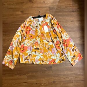 Emily Wonder Multicolor Floral Blouse Size Large